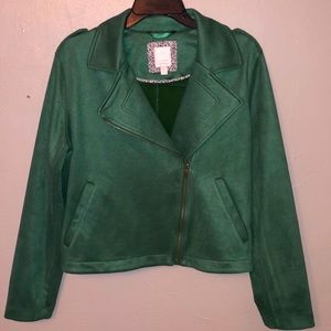 Lauren Conrad green suede jacket (Size L)